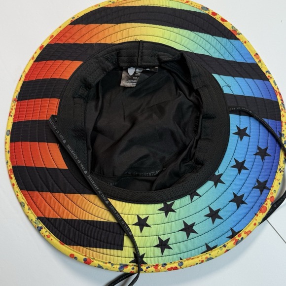 Soul Of Adventure SA Neon Flag 2.0 Fishing Outdoor Hiking Beach Bucket Hat Black - Picture 2 of 7